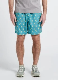 Faguo MIMIZAN - Zwemshort Van Gerecyclede Stof Met Print | Groen