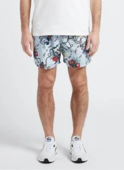 PAUL SMITH Zwemshort Met Print | Blauw