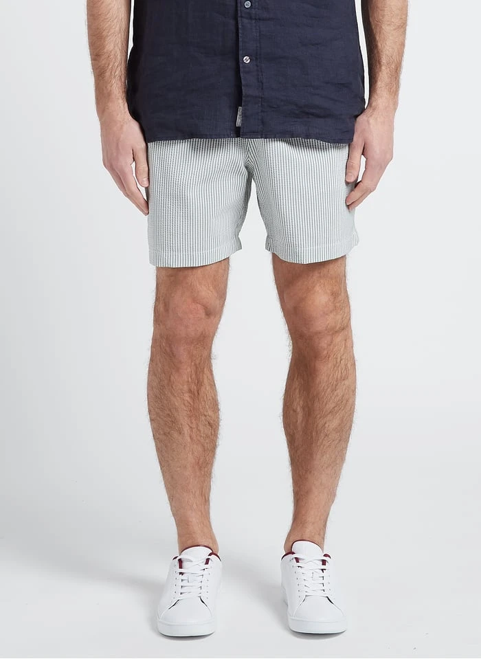 Hartford Gestreept Zwemshort | Kaki