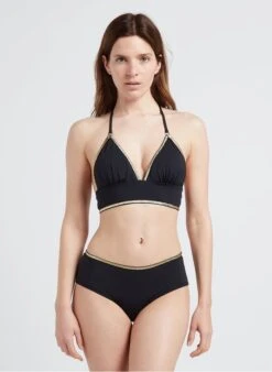 AMBRE - Bikinitop Met Pailletten | Zwart