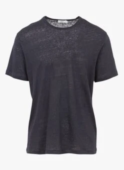 CLOSED Linnen T-shirt Met Ronde Hals | Blauw