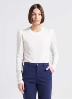 BERENICE EULALIE - Katoenen T-shirt Met Ronde Hals | Wit