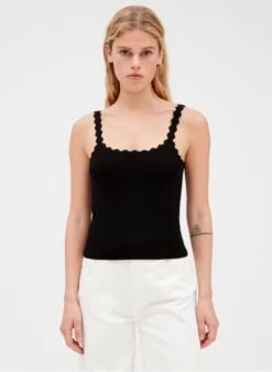 CLAUDIE PIERLOT MYSA - Singlet Met Ronde Hals | Zwart