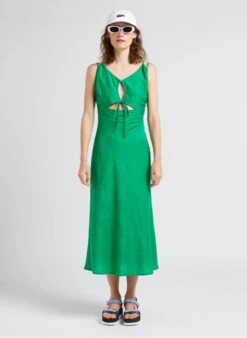 FRNCH CEM - Lange Jurk Van Gemengde Viscose | Groen