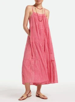 Vanessa Bruno THEOPHILIA - Robe Longue évasée En Coton Imprimé | Rood