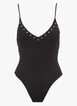 Badpak Met Studs | Zwart